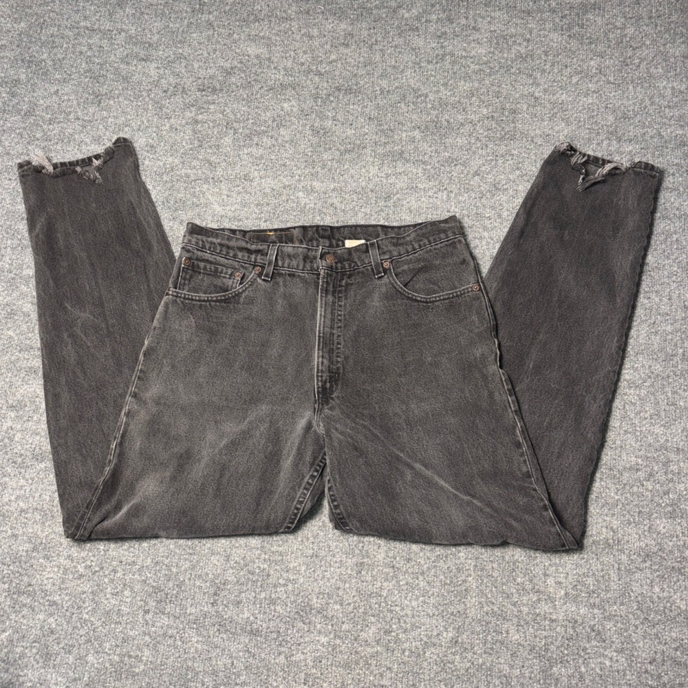 Levis 550 Vintage Jeans Mens 36x34 Faded Black Relaxed Tapered Made in USA 90s